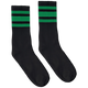Socco - Green Striped Socks | Black