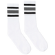 Socco - Black and Grey Striped Socks | White