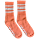 Socco - White Striped Socks | Coral