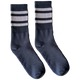 Socco -  White Striped Socks | Navy