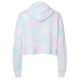 Skate Ratz - Groovy Cruisin' Women’s Crop Hooded Sweatshirt| Tie Dye Cotton Candy | Adult Womens Sizing