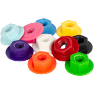 Sure Grip - White Zero Nutz nylon 8MM axle nuts