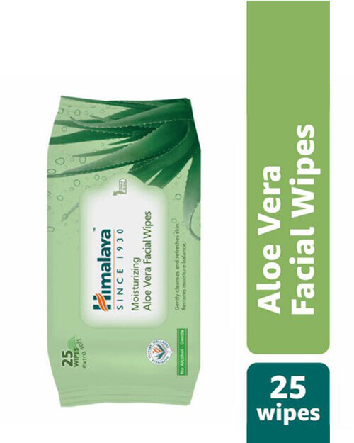 Himalaya Moisturising Aloe Vera Facial Wipes (25 Wipes)