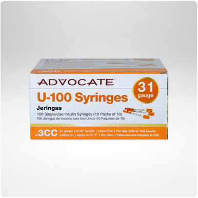 Advocate U-100 31G Syringes