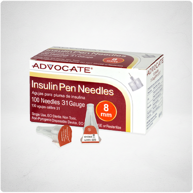 Advocate Pen Needles - 31G x 8mm 100/box
