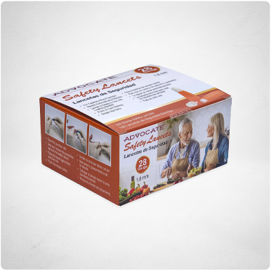 Advocate Safety Lancets 28G x 1.8mm 100/box