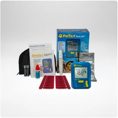 PetTest PetLink+ blood glucose meter kit for dogs and cats