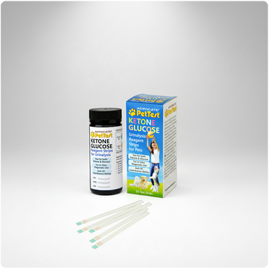 PetTest Ketone Glucose Urinalysis Reagent Strips for Pets (2 Packs of 50) (852982006804)
