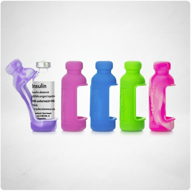 Vial Safe for Pets insulin vial protector case, TALL 10mL, 2-pack