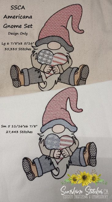 Americana,Gnome,Set,DesignOnly,2,sizes,