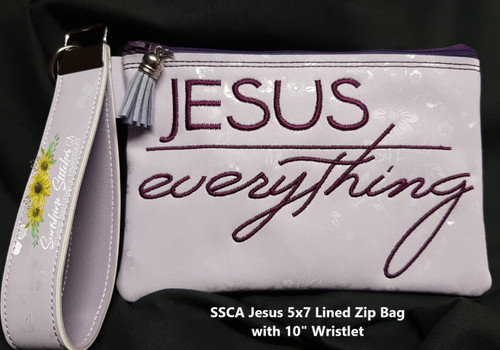 Jesus 5x7 Lined Zipper Bag