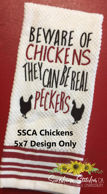 Chickens, 5x7, DESIGN, ONLY,