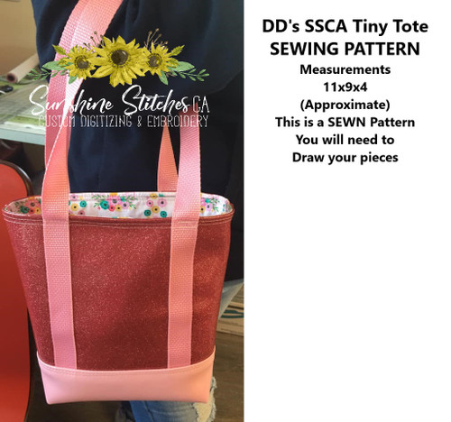 DD's, SSCA, Tiny, Tote, Bag, Measures, approximately, 9x11x4,