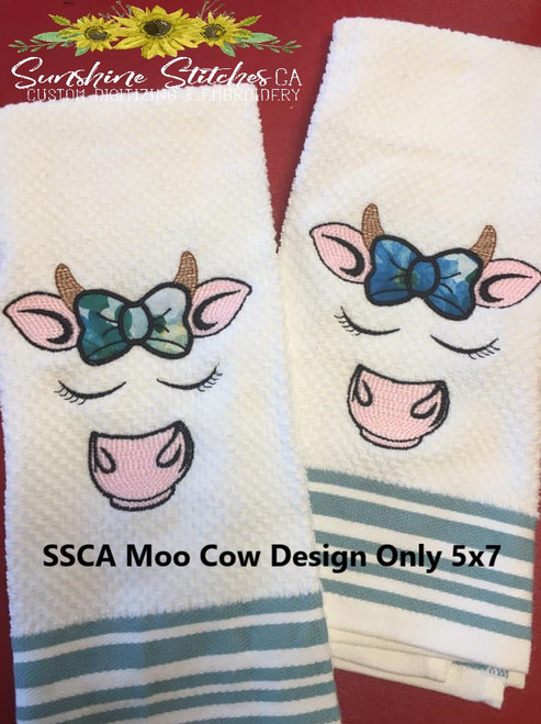 Moo, Cow, 5x7, Design, Only,