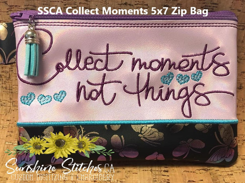 Collect, Memories, 5x7, Zip, Bag, Fully, Lined,