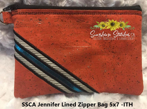 Jennifer, 5x7, Lined, Zipper, Bag,