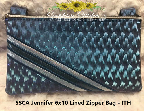 Jennifer, 6x10, Lined, Zipper, Bag,