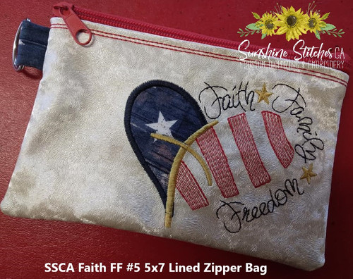 Faith, FF, #5, Zipper, 5x7, Zipper Bag,