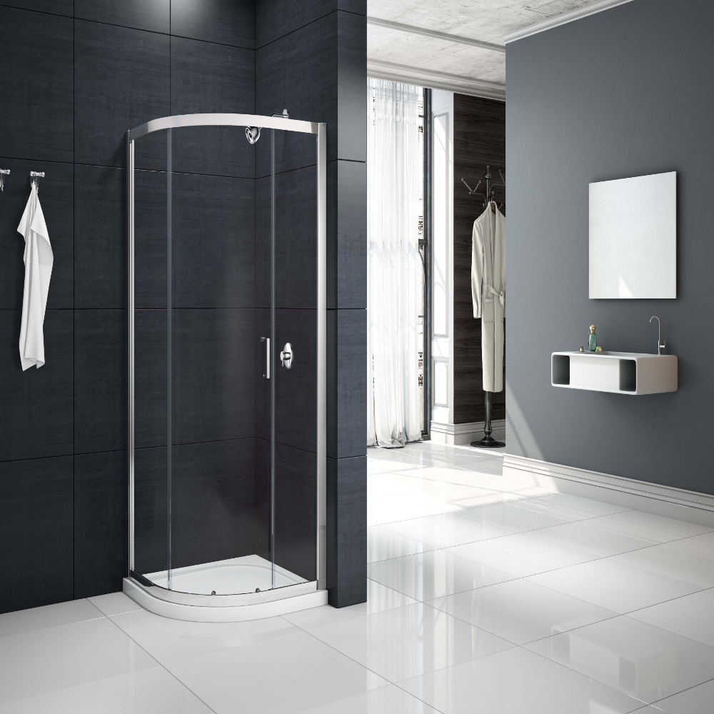 MERLYN MBox Series Sliding Quadrant Shower Doors Tuscany Tiles
