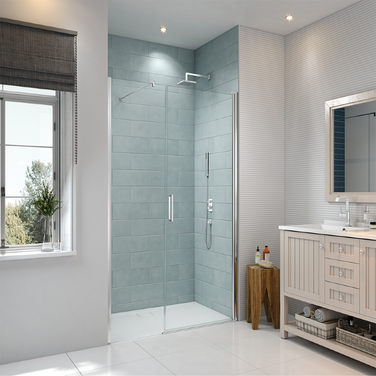 MERLYN 8 Series Frameless Pivot Shower Doors
8 Series Frameless Pivot and Inline in a Recess RGB
