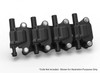 Holley EFI Igntion Coil Remote Relocation Bracket, Black Finish, Pair (HOE-1561-130)