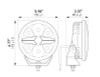 Hella Blade 6in LED Driving Lamp - (Set of 2) - 358228801 Technical Drawing