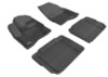 3D MAXpider 2010-2019 Ford Taurus Kagu 1st & 2nd Row Floormats - Black - L1FR01801509 Photo - Primary