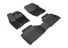 3D MAXpider 2017-2020 Ford Fusion Kagu 1st & 2nd Row Floormats - Black - L1FR10901509 Photo - Primary