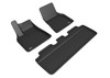3D MAXpider 2020-2020 Tesla Model Y Kagu 1st & 2nd Row Floormats - Black - L1TL01701509 Photo - Primary
