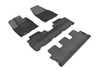 3D MAXpider 2014-2019 Toyota Highlander Kagu 1st & 2nd & 3rd Row Floormats - Black - L1TY16301509 Photo - Primary