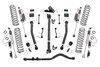 When it comes to your two-door Jeep JL Rubicon, we know you need a lift that won't let you down. Our 3.5 Inch Lift Kit delivers legendary off-road prowess and smooth on-road handling.Increased Ground Clearance: Get ready to conquer those rocky trails and rough terrains like a boss! Our lift kit gives your Jeep Wrangler Rubicon the extra inches it needs to clear obstacles with ease.Front-to-Rear Leveling: Tired of that nose-down stance? Ditch the unbalanced Jeep life with our leveling kit. We bring symmetry to your ride, lifting the front to match the rear, giving you a smooth and steady journey.Tuned Coil Springs for Superior Performance: Your Jeep's handling and ride quality matter, and we get that. Our coil springs come dialed in with OEM spring rates, delivering top-notch handling and a plush ride. Our linear coil rate springs take it up a notch, ensuring impeccable handling and stability, even when the terrain gets wild.Additional Tire Clearance: Who doesn't want bigger, beefier tires? Our lift kit makes room for larger tires (up to 35 inches), giving your Jeep a more aggressive look that will turn heads on and off the road!Heavy-Duty Track Bar: Our included track bar is an absolute beast, constructed from forged solid steel for unparalleled strength and durability. With its massive 1.25-inch outside diameter and rugged OEM-style rubber bushings, it's built to handle anything the off-road throws its way.Durable CV Driveshaft: The factory shaft does not have adequate clearance once lifted and will cause damage to the Rzeppa joint if the driveshaft spins while the suspension is fully flexed or articulated. Rough Country's extended Front CV Driveshaft eliminates this issue allowing you to flex your suspension with more peace of mind!Adjustable Control Arms: The included Rough Country X-Flex Control Arms feature a massive 2.5in diameter body and huge 1.25 threads. The provided X-Flex Joints offer a considerable range, strength, and safety for off-road applications. Boasting an impressive range of motion, Rough Country's upper flex joints pivot 20 degrees, while the lower control arm flex joints are capable of a staggering thirty-five degrees pivot range.Easy Installation: We know you'd rather be off-roading than in the garage all day. That's why our lift kit is designed for easy installation, so you can hit the trails in no time.