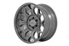 Elevate your ride with Rough Country's 77 Series Wheel, designed for those who demand both style and performance. Whether youΓÇÖre conquering the streets or tackling tough off-road trails, these wheels are built to handle it all.Gunmetal Gray Finish: This bold and durable finish resists the elements, maintaining its striking look through all conditions.Aggressive 8-Spoke Design: Engineered for strength and style, this design offers a fierce, rugged look while enhancing your vehicleΓÇÖs performance on and off the road.Lightweight Single-Piece Aluminum Construction: Enjoy the benefits of a strong, lightweight wheel that improves handling without compromising durability.Includes Rough Country Gray Center Cap: Add a sleek finishing touch to your wheels with the included gray center cap that perfectly complements the overall design.1-Year Finish & Limited Lifetime Structural Warranty: Built to last with confidence, this wheel comes with a 1-year finish warranty and a limited lifetime structural warranty.Upgrade your vehicle with Rough Country's 77 Series Wheel for a perfect blend of toughness, style, and reliability.
