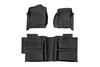 Keeping your ride spotless isn't always easy, especially with the unpredictable weather and accidental spills. Now you can ditch the dirt and keep your ride clean with Rough CountryΓÇÖs Sure-Fit Floor Mats! All-Weather Protection: Our Sure-Fit Floor Mats are built to conquer any mess, from snow and mud to sand, salt water, and even that mystery puddle you're too afraid to touch. Spilled coffee? Don't sweat it! These mats feature a raised lip design that traps spills before they can reach your carpet. Plus, the textured surface keeps your feet firmly planted (no matter how messy things get. Sure-Fit Design: Made from tough Thermoplastic Rubber, these mats can handle anything you throw at them. They're flexible enough to contour perfectly to your Tacoma's floor, but strong enough to withstand even the most extreme temperatures. And the best part? They're custom-designed for your ride, so you get a perfect fit with extra coverage, whether you're rocking bucket or bench seats.\
Installation is a Breeze: Simply swap out your old mats and put ours in place. And they're just as easy to remove for cleaning, whether you're hitting them with the hose or giving them a quick vacuum. Made with pride in the USA using high-quality materials, they're built to withstand the test of time. And to show we stand behind our product, we offer a Limited Lifetime Warranty, so you can drive with confidence knowing your investment is protected.\
With Rough CountryΓÇÖs Sure Fit Floor Mats you get the perfect combination of style, durability, and peace of mind, knowing your vehicle's floors are protected no matter where the road takes you. Life is messy, but your truck doesn't have to be.