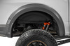 Give your rear wheel wells superior protection and a striking, new look with Rough Country's Rear Wheel Well Liners. Made of high-density Polyethylene plastic, these durable liners help conceal the unsightly gap between the body and frame which is more noticeable after lifting. The stylish, contoured design is perfectly tailored for a precise fit to your truck, while the all-black finish helps bring an aggressive look to the rear of your vehicle.Rough Country Rear Wheel Well Liners offer an extra barrier of protection to help shield your wheel wells from rocks, mud, salt, and harsh weather. With all the small, hard to clean areas covered, cleanup is fast and simple.Installation is easy too! Rough Country Rear Wheel Well Liners feature a bolt-on installation process that's easy enough to do with common tools in a home garage.