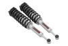 Do you want a great-looking truck that still rides like the day you bought it? Our Nitrogen-charged, loaded struts add superior ride quality to your truck while maintaining a stock, factory ride height. Each strut includes a pre-loaded coil for lightning-fast installation without the need for complicated strut disassembly.\
Rough CountryΓÇÖs Performance N3 Struts feature a massive bore and chrome-hardened piston rod with a leak-proof piston seal for exceptional durability during off-road use. Each strut is specifically tuned for its intended application and includes a variable dampening system for outstanding handling and control on all road conditions. These Performance N3 Struts offer improved tire contact with the road for increased stability and performance.\
These struts are engineered to fit perfectly on each intended application and feature a pre-installed coil spring for easy installation without the need for strut disassembly. Simply remove your factory strut and replace it with this easy, convenient system. Add this upgrade to your lift kit for an increased ride quality that mimics the factory responsiveness and handling of the OE strut. Includes a 3-year Limited Warranty.