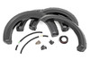 Add aggressive good looks quickly and easily with Rough Country's Fender Flares. Nothing compliments a new lift, wheels, and tires like a set of stylish, mean-looking fender flares. Rough Country's Fender Flares are designed with a simulated riveted look. These fender accessories bolt-on quickly and easily in a few secure mounting points, making installation a cinch. No cutting or drilling is required to install, and these flares can be easily removed and return your truck to stock! These UV treated fender flares ship in flat-black or can easily be painted to match your vehicle, and are designed to withstand the sun, rain and other elements of nature. Rough Country Fender Flares are guaranteed to be free of defects for 3 years!
