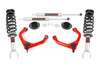 Rough Country's 3.5-Inch Bolt-On Kit delivers aggressive good looks, increased ground clearance, and an easy installation - all at an unbeatable value. Take your RAM 1500 to the next level with this premium lift kit, designed to enhance both on-road comfort and off-road capability.Increased Ground Clearance: Tackle rocky trails and rough terrain with confidence! This lift kit gives your RAM 1500 the extra height needed to clear obstacles effortlessly, improving both performance and protection.Front-to-Rear Leveling: Say goodbye to factory rake! This kit levels the front and rear of your truck, giving it a bold, aggressive stance that commands attention on and off the road.Premium Upper Control Arms: Equipped with forged aluminum upper control arms, this kit enhances strength and durability. These high-quality arms feature POM ball joints, providing a greater range of motion and smoother articulation for superior handling.Pre-Installed Ball Joints: No hassle, no extra steps - our ball joints come pre-installed, making installation easier and ensuring long-term reliability.Hassle-Free Installation: Enjoy a bolt-on installation with no cutting or drilling required! This means less time in the garage and more time conquering trails.Wide Compatibility: Designed for versatility, this kit fits a variety of RAM 1500 models - including Rebel trims - while maintaining factory-like ride quality.At Rough Country, we know every off-road journey is unique. That's why our 3.5-inch kit is fully adaptable, allowing you to choose between nitrogen-charged N3 shocks for a smooth ride or M1 Monotube shocks for premium performance. With Rough Country, you're not just lifting your RAM - you're redefining your off-road experience.