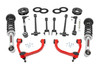 You need a little lift in your life. Are you looking to equip your Expedition with larger tires and set your vehicle apart from the pack? Rough Country's 3-inch Strut Kit is the perfect way to eliminate the pesky nose-down look from the factory and give your Expedition more ground clearance and impressive good looks. Each kit contains all necessary components to not only lift your vehicle but ensure that your wheels are centered within the wheel well! \
Innovative Design and Construction. ΓÇ»You don't need some wimpy lift kit that spoils the ride quality of your SUV. You need something tough, something that can handle whatever you throw at it. That's where Rough Country comes in. Our 3-inch strut lift for your Expedition has forged aluminum front upper control arms that feature a corrected ball joint angle to ensure that your suspension geometry maintains a factory-like angle to ensure that you retain that smooth, comfortable ride you love so much.\
Installation. ΓÇ»Featuring a bolt-on installation process equipping your Expedition couldn't be easier. This kit can be completed efficiently and quickly with an estimated timeframe of 4-6 hours!ΓÇ»\
Limited Lifetime Replacement Warranty. ΓÇ»Rough Country's Strut Lift Kit is backed with a limited lifetime replacement warranty towards manufacturer defects. As such, the product is protected from structural and workmanship damage after the date of purchase. With our industry-leading warranty, give yourself peace of mind when using Rough Country's Suspension products!