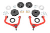 Rough CountryΓÇÖs 3.5ΓÇ¥ Bolt-On Lift Kit delivers aggressive styling, enhanced performance, and an unbeatable valueΓÇöall with an easy installation process. Elevate your ride and conquer new heights with this premium upgrade!Precision-Engineered Upper Control Arms: This kit features high-quality, lightweight, forged aluminum Upper Control Arms designed for effortless alignment adjustments. Equipped with OE-style rubber bushings, these arms provide enhanced durability while maintaining a factory-like geometry. By keeping the ball joint at optimal angles, this design allows for a greater range of motion with less stress, wear, and tearΓÇöensuring long-lasting performance on and off the road.Rear Lift & Aggressive Stance: Included in the kit are durable strut spacers that provide lift height in the rear, giving your truck the clearance it needs to accommodate up to 305/55R20 tires. The result? A sleek, level stance from front to rear that enhances both aesthetics and functionality.Hassle-Free, Bolt-On Installation: This all-inclusive kit is designed for easy installation, requiring only minor trimming and basic hand toolsΓÇöno need for complicated modifications! With a 100% bolt-on process, you can install this kit right at home with confidence.Backed by Rough CountryΓÇÖs Limited Lifetime Replacement Warranty: Enjoy peace of mind with Rough CountryΓÇÖs industry-leading Limited Lifetime Replacement Warranty, ensuring your investment is protected for years to come.Upgrade your ride today with the Rough Country 3.5ΓÇ¥ Bolt-On Lift KitΓÇöwhere performance, durability, and style come together in one unbeatable package!