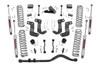 Take Your Jeep JL 4xe to the Next Level: When it comes to your four-door Jeep JL 4xe, you need a lift that delivers unmatched off-road capability without sacrificing on-road comfort. Rough Country's 3.5-inch Lift Kit gives you the perfect blend of legendary trail performance, smooth highway handling, and rugged style.Boosted Ground Clearance for Any Terrain: Conquer rocky trails, deep ruts, and uneven ground with ease. This lift kit provides the extra clearance your Jeep Wrangler Unlimited needs to clear obstacles, keeping you in control no matter where adventure takes you.Perfectly Leveled Stance: Say goodbye to the factory nose-down rake. Our kit raises the front to match the rear, giving your Jeep a balanced, aggressive profile and a more stable ride both on and off the pavement.Tuned Coil Springs for Superior Ride Quality: Engineered with OEM-based spring rates, these coil springs deliver factory-like comfort with enhanced handling. The linear coil rate design further improves stability and load support, keeping your Jeep planted even when the terrain gets wild.Room for Larger Tires: Ready for an aggressive look and more grip? This kit accommodates up to 35-inch tires, giving your Jeep the muscular stance and performance you've been dreaming about.Heavy-Duty Forged Track Bar: Built from solid forged steel, the included track bar offers unsurpassed strength and durability. With a massive 1.25-inch outside diameter and OEM-style rubber bushings, it keeps your axles perfectly centered and your suspension dialed in for peak performance.Control Arm Drop Brackets for Optimal Geometry: Maintain factory arm angles for improved suspension travel and ride comfort, even after lifting your Jeep.Fast, Hassle-Free Installation: Spend less time in the garage and more time on the trails with a kit designed for straightforward installation.Customizable Shock Options: Tailor your ride with your choice of nitrogen-charged N3 shocks, performance-driven M1 shocks, or premium M1 Reservoir shocks, so you can match your suspension to your driving style.With Rough Country's 3.5-inch Lift Kit, you're not just modifying your Jeep, you're building it for adventure, durability, and performance that lasts.