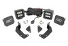 Go the extra mile in your UTV, no matter the lighting conditions with Rough CountryΓÇÖs CF-Moto UForce Cube Lights. This LED cube light kit can be set up and easily adjusted to match your needs in darkness and low visibility.\
Rough CountryΓÇÖs LED kit is easy to install, it features a 100% bolt on installation process that mounts to the bottom of the roll cage for a quick and painless upgrade. There are several LED options to choose from, the standard 2-inch black-series LEDs with or without daytime running light function, or, our popular 3-inch Wide Angle Osram LED cube.\
Rough Country LED light cubes are IP67 Waterproof and includes a premium, braided wiring harness with in-line fuse and on/off switch. Each mount features a positionable base that lets you choose the exact angle you prefer for illumination when you need it most. Get the look and function for your UTV where it counts, on and off the trail.