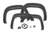 Add aggressive good looks quickly and easily with Rough Country's Fender Flares. Nothing compliments a new lift, wheels, and tires like a set of stylish, mean-looking fender flares. Rough Country's Fender Flares are designed with a simulated riveted look. These fender accessories bolt-on quickly and easily in a few secure mounting points, making installation a cinch. No cutting or drilling is required to install, and these flares can be easily removed and return your truck to stock! These UV treated fender flares ship in flat-black or can easily be painted to match your vehicle, and are designed to withstand the sun, rain and other elements of nature. Rough Country Fender Flares are guaranteed to be free of defects for 3 years!