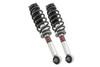 Improved Stance, Balance, and Handling.ΓÇ»If you want to improve your vehicle's on-road performance and off-road capabilities, Rough Country's M1 Loaded Strut Kits are the way to go. Our M1 Loaded Struts help stabilize your vehicle's movements, enhancing control when you turn, brake, accelerate or ride over uneven road surfaces. As an adjustable ride height strut, these M1ΓÇÖs keep your suspension from overextending, providing a more consistent ride. Made for rugged off-road performance, our M1 monotube struts have a 46mm digressive piston for a more stable ride, preserving the smooth ride quality you need.\
Quality Construction.ΓÇ»Rough Country's M1 Loaded Struts have been engineered to give you the most reliable performance, increased driving comfort, and all-around performance for your vehicle. Made from 2" seamless extruded tubing and feature durable vulcanized natural rubber bushings. They're also zinc plated for resistance against the elements. Plus, they're adjustable in height. Utilizing multiple grooves in the strut body the spring perch can be raised or lowered. So whether you're looking to add a little extra clearance for off-roading or just want your ride to sit a little higher, our M1 Monotube Loaded Struts are the perfect solution.\
Installation and Warranty. This bolt-on installation requires just basic tools and about 2-3 hours to complete. Our Strut Kit is backed with a limited lifetime replacement warranty towards manufacturer defects. As such, the product is protected from structural and workmanship damage after the date of purchase. With our industry-leading warranty, give yourself peace of mind when using Rough Country's products!