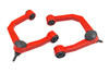 Take your truck to the next level with Rough CountryΓÇÖs most durable Upper Control Arm to date! Rough CountryΓÇÖs Forged Upper Control Arms feature a solid, 1-piece design made of forged aluminum for superior strength and durability. This forged design outperforms all other types of arm construction, with no welding weak spots that could bend or break.\
Rough CountryΓÇÖs Forged Upper Control Arms feature POM ball joints for a greater range of motion offering more wheel articulation than standard or OE replacements. These ball joints feature a Polyoxymethylene ball race with an extremely low coefficient of friction for longer life, and a larger ball diameter to improve range of motion with a maintenance free design. Each ball joint is fully greaseable.\
Rough CountryΓÇÖs Forged Upper Control Arms also feature durable rubber bushings rubber bushings for superior quality and durability.