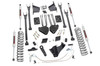 Gain greater travel and improved handling while adding ground clearance and aggressive style with Rough CountryΓÇÖs 4-Link F-250 Lift Kit for models without rear factory contact overload springs.This innovative kit allows you to replace your factory arms with a 4-Link setup, using Rough CountryΓÇÖs durable, fixed upper arms and adjustable lower control arms. A set of radius arm drop brackets maintain proper geometry and allow for proper caster setting, which is crucial to maintain factory handling.This kit includes a set of lifted coil springs, radius arm drop-brackets, and ultra-durable, fabricated Anti-wrap rear blocks that prevent binding and axle wrap. This kit also includes stainless steel extended brake lines and brake line brackets to ensure you have everything you need to install your lift. Best of all, this kit features Rough CountryΓÇÖs Nitrogen-Charged N3 Shock Absorbers for the ultimate balance in off-road performance and a smooth highway ride. Includes Rough CountryΓÇÖs Lifetime Replacement Warranty