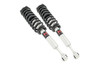 Improved Stance, Balance, and Handling.ΓÇ»If you want to improve your vehicle's on-road performance and off-road capabilities, Rough Country's M1 Loaded Strut Kits are the way to go. Our M1 Loaded Struts help stabilize your vehicle's movements, enhancing control when you turn, brake, accelerate or ride over uneven road surfaces. As an adjustable ride height strut, these M1ΓÇÖs keep your suspension from overextending, providing a more consistent ride. Made for rugged off-road performance, our M1 monotube struts have a 46mm digressive piston for a more stable ride, preserving the smooth ride quality you need.\
Quality Construction.ΓÇ»Rough Country's M1 Loaded Struts have been engineered to give you the most reliable performance, increased driving comfort, and all-around performance for your vehicle. Made from 2" seamless extruded tubing and feature durable vulcanized natural rubber bushings. They're also zinc plated for resistance against the elements. Plus, they're adjustable in height. Utilizing multiple grooves in the strut body the spring perch can be raised or lowered. So whether you're looking to add a little extra clearance for off-roading or just want your ride to sit a little higher, our M1 Monotube Loaded Struts are the perfect solution.\
Installation and Warranty. This bolt-on installation requires just basic tools and about 2-3 hours to complete. Our Strut Kit is backed with a limited lifetime replacement warranty towards manufacturer defects. As such, the product is protected from structural and workmanship damage after the date of purchase. With our industry-leading warranty, give yourself peace of mind when using Rough Country's products!