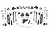 Superior Ride Quality. Give your third-generation Ford Super Duty an impressive upgrade and incredible ride quality with Rough CountryΓÇÖs 4-Link Coilover Conversion Lift Kit! This must-have kit is the pinnacle of suspension upgrades. Providing ride height adjustability, increased dampening, and killer good looks. You're sure to set yourself apart from the pack. This innovative kit allows you to replace your factory arms with a 4-Link setup, using Rough CountryΓÇÖs durable, fixed upper arms and adjustable lower control arms. A set of radius arm drop brackets maintain proper geometry and allow for proper caster setting, which is crucial to maintaining factory handling.\
Durable Components. Rough CountryΓÇÖs 6" 4-Link Coilover Conversion Lift Kit features top-mounted reservoir brackets and coil-over mounts constructed from 1/4-inch steel. Utilizing this conversion kit you're removing the factory independent coil shock and coil set-up and replacing it with a massive 2.5in piston, nitrogen-charged, 8-stage adjustable Vertex Coilover. Rough CountryΓÇÖs Vertex Coilovers feature a monotube design with an external reservoir for increased oil capacity and damping sensitivity. When it comes to investing in a high-end kit, youΓÇÖll be pleased to find that Rough CountryΓÇÖs 2.5in piston design is beefier and offers an impressive 56% greater fluid capacity than the average reservoir shock. Each kit is paired with a monotube shock that provides optimal damping control.\
Installation. Requiring cutting and drilling to install, an estimated timeframe of 6-10 hours is recommended to complete this full installation. This full kit can be installed at home and can be completed efficiently and quickly!\
Limited Lifetime Replacement Warranty. Rough CountryΓÇÖs 4-Link Coilover Conversion Lift Kit is backed with a limited lifetime replacement warranty towards manufacturer defects. As such, the product is protected from structural and workmanship damage after the date of purchase. With our industry-leading warranty give yourself peace of mind when using Rough Country's Suspension products!