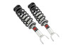 Improved Stance, Balance, and Handling: Elevate your vehicle's on-road performance and off-road capabilities with Rough Country's M1 Strut Leveling Kits. These precision-engineered struts are designed to stabilize your vehicle's movements, offering enhanced control when turning, braking, accelerating, or navigating uneven surfaces. The 46mm digressive piston and 46mm monotube design ensure consistent, fade-free performance, giving you superior shock absorption for a smooth and stable ride, even in the toughest off-road conditions. Experience adaptive suspension response with self-adjusting, deflective-disc independent rebound and compression, ensuring the perfect ride over any terrain.Quality Construction for Long-lasting Durability: Rough Country's M1 Monotube Leveling Struts are built for maximum durability and performance. Made from a 2-inch seamless extruded tube, these struts are engineered for superior strength and reliability. Featuring an 18mm centerless-ground, case-hardened, chromed, and super-polished rod, they offer smooth operation, corrosion resistance, and enhanced longevity. The durable vulcanized natural rubber bushings absorb shock and minimize vibrations for a quieter, more comfortable ride. Plus, the zinc-plated coating ensures resistance against harsh elements, making these struts perfect for any environment. Adjustable in height, they allow for precise customization, with multiple grooves in the strut body enabling easy adjustment of the spring perch for up to 2 inches of lift or stock height replacement.Effortless Installation and Comprehensive Warranty: Installing the Rough Country M1 Strut Leveling Kit is simple, requiring only basic tools and about 2-3 hours of your time. Plus, our Strut Kit is backed by a 3-year manufacturer's warranty, offering peace of mind with protection against defects in workmanship and materials. With Rough Country, you can count on reliable quality and customer satisfaction every time. Enhance your vehicle's performance today and drive with confidence, knowing you're covered by one of the best warranties in the industry.