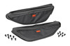 Added Storage. Carrying your essentials in your UTV should never be an issue when taking to the trails. Here at Rough Country, we have created an innovative product to ensure that you are prepared for the road less traveled. Introducing Rough Country's Front Door Storage Bags for 2019+ Honda Talon models.┬á\
Durable Construction. Rough Country's Front Door Storage Bags are constructed of high-density water, dust, and scratch-resistant 1680D Oxford nylon fabric. This convenient storage option sits prominently on the doors of your UTV offering ease of access to your stored goods. Rough Country's Storage Bags offers water and dust-resistant double SBS zippers to ensure that your cargo stays sealed and well protected. Don't take to the trails ill-prepared. Rough Country's storage bags are the must-have solution for carrying your cargo!\
Installation.┬áWith minor drilling required for installation, installation couldn't be easier. With an estimated timeframe of 1 hour, this full storage bag can be installed at home efficiently and quickly!\
Limited Lifetime Replacement Warranty. Rough Country's Front Door Storage Bags is backed with a limited lifetime replacement warranty towards manufacturer defects. As such, the product is protected from structural and workmanship damage after the date of purchase. With our industry-leading warranty give yourself peace of mind when using Rough Country's Suspension products!┬á