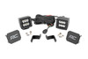 Whether itΓÇÖs off-road riding at night or navigating the trails after hours, Rough CountryΓÇÖs Lower Windshield LED Ditch Mounts gives you the strong side illumination you need. Never miss another turn, and safely maneuver through any off-road situation in the dark without obstructing visibility from inside the cab.\
This easy to install mounting system is low profile and features 100% bolt-on installation procedure, with no need for cutting or drilling needed. The LED Cubes tuck nicely along the base of the windshield and pack impressive lighting power.\
Each Rough Country LED light cube is IP67 Waterproof and includes a premium, braided wiring harness with in-line fuse and on/off switch.┬á\
This kit Includes Rough CountryΓÇÖs 3-year LED warranty.